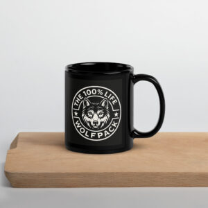 Wolfpack Black Glossy Mug